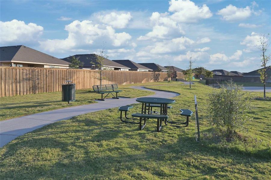 Community walking trail and picnic area