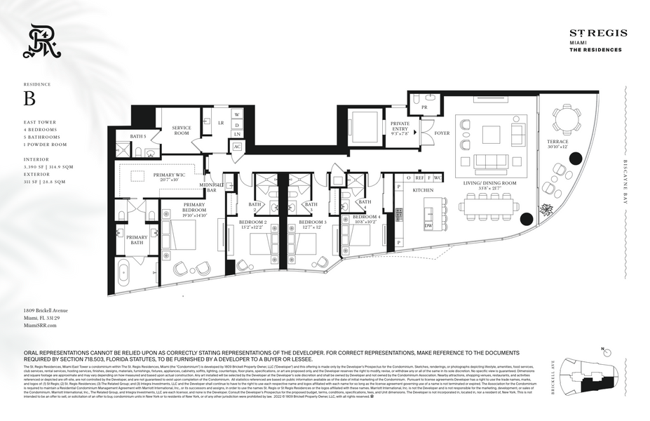 New construction Condo/Apt house Residence B, 1809 Brickell Avenue, Miami, FL 33129 - photo