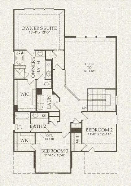 Pulte Homes, Saddlebrook floor plan