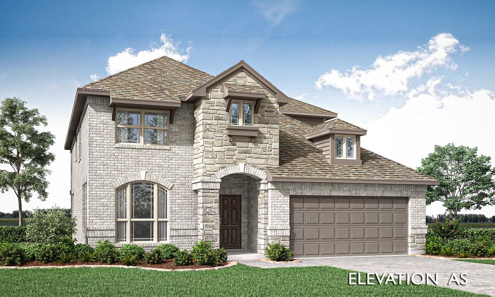Elevation AS. Dewberry II New Home in Aubrey, TX