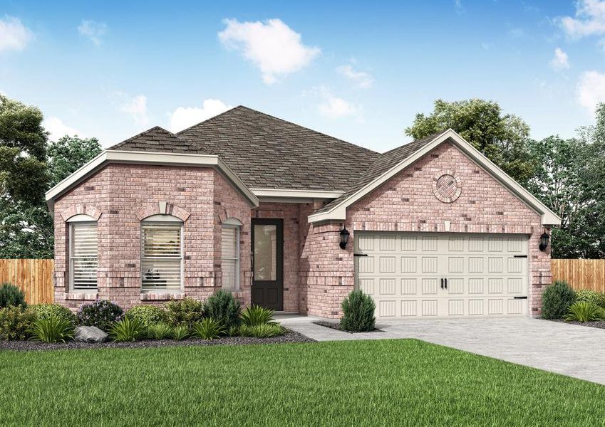 Beautiful brick exterior and bay windows make this home stand out.