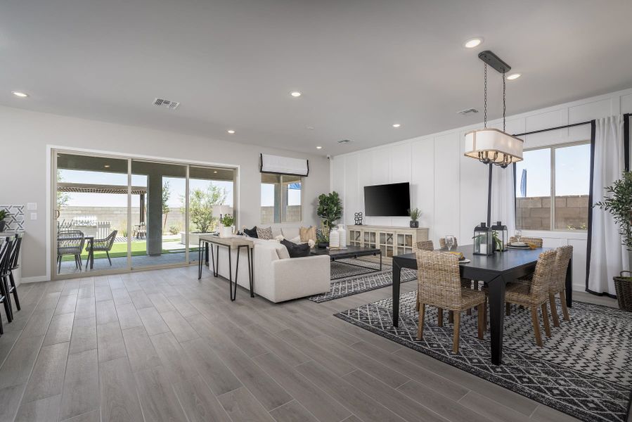 Great Room & Dining Room | Wrightson | Wildera – Peak Series | New Homes in San Tan Valley, AZ | Landsea Homes