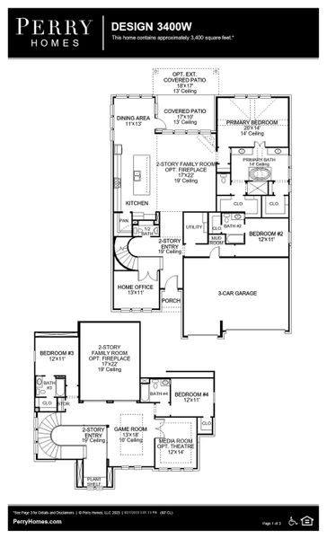 Floor Plan for 3400W