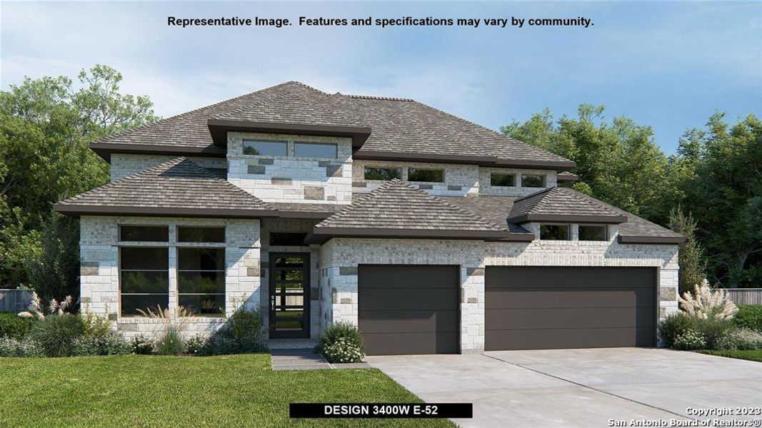 New construction Single-Family house 14824 Mapleton Hill, San Antonio, TX 78245 Design 3400W- photo