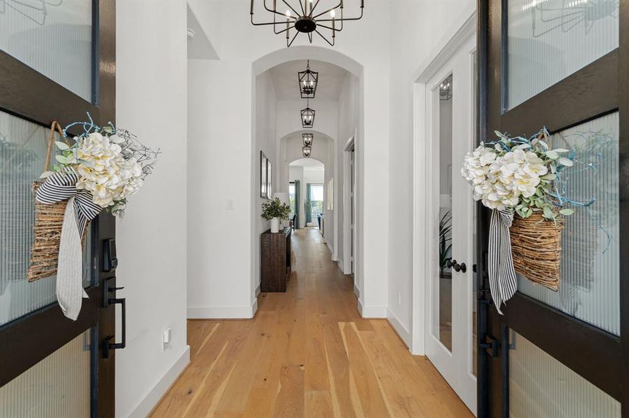 A grand hallway greets you at the front door.