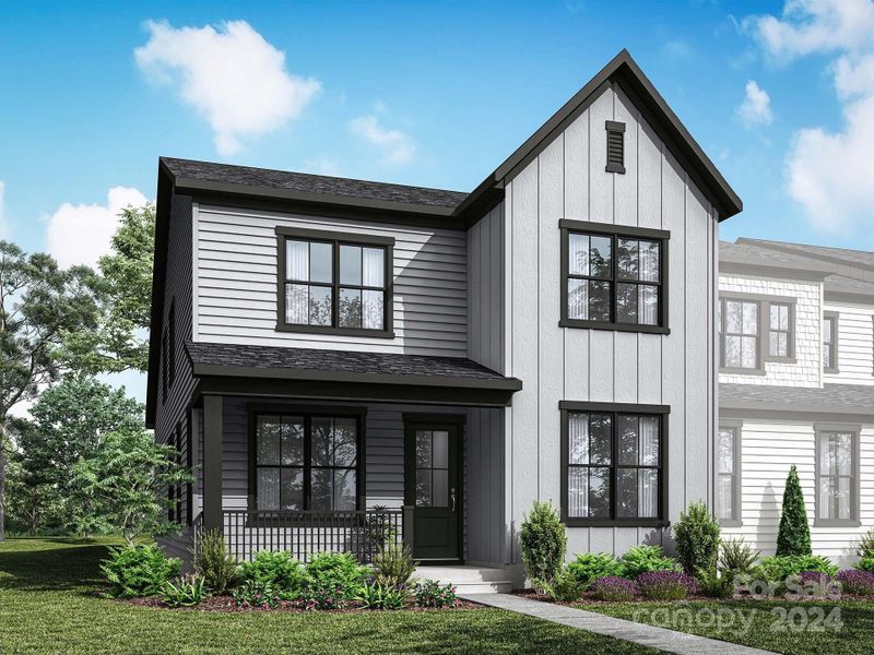 The Stowe Exterior Style A Rendering *actual color scheme and orientation varies on this home