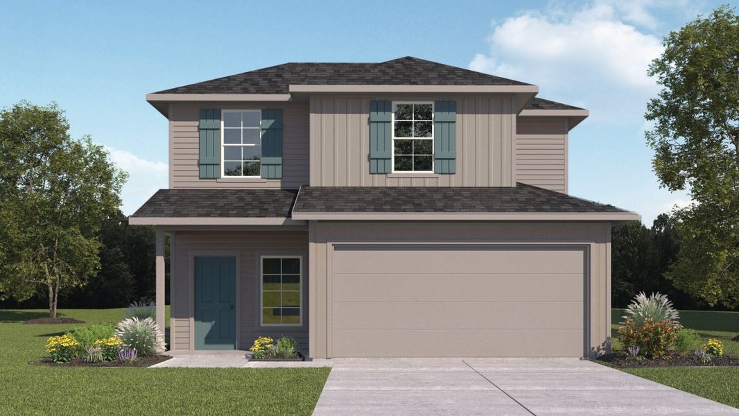 New construction Single-Family house The Florence, 13412 Roughstock, Mustang Ridge, TX 78610 - photo