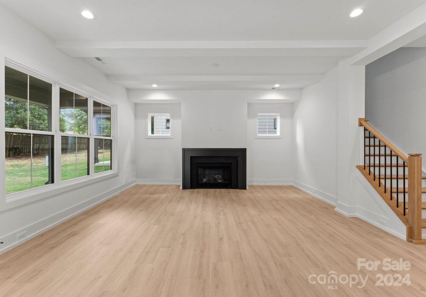 Living Area with Gas Fireplace