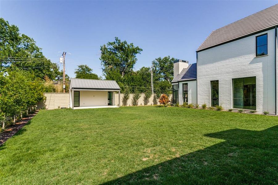 Backyard and cabana