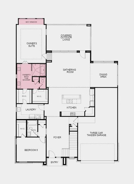 Structural options include: bay window at owners suite, freestanding tub at owners bath, gas line at patio.