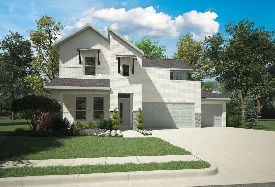 New construction Single-Family house Stanley II | Lakehaven - Trophy Series | 60' Lots 3-car, 3700 Richland Drive, Farmersville, TX 75442 - photo