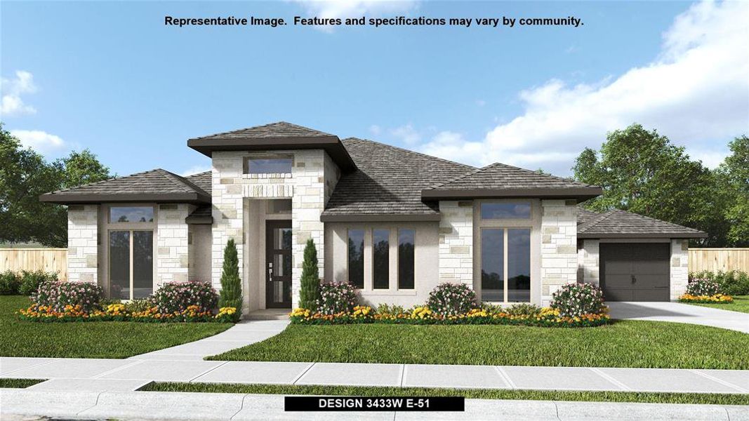 New construction Single-Family house Design 3433W, 1105 Joe Carson Drive, Leander, TX 78641 - photo