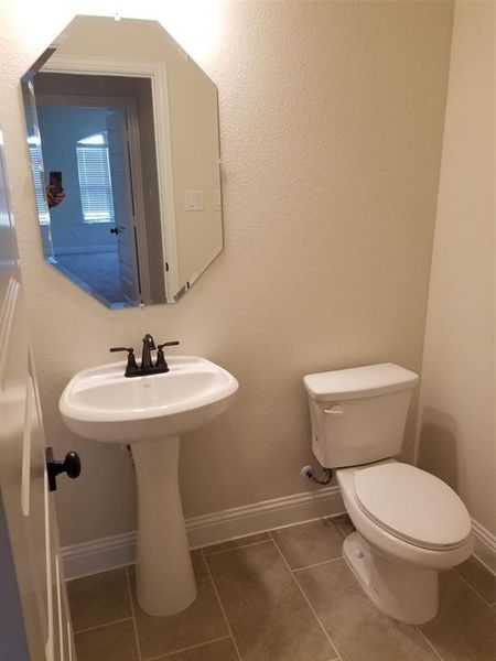 Powder bath downstairs for guests.