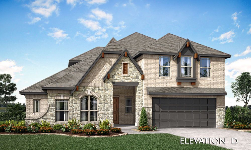 Elevation D. Carolina IV New Home in Waxahachie, TX