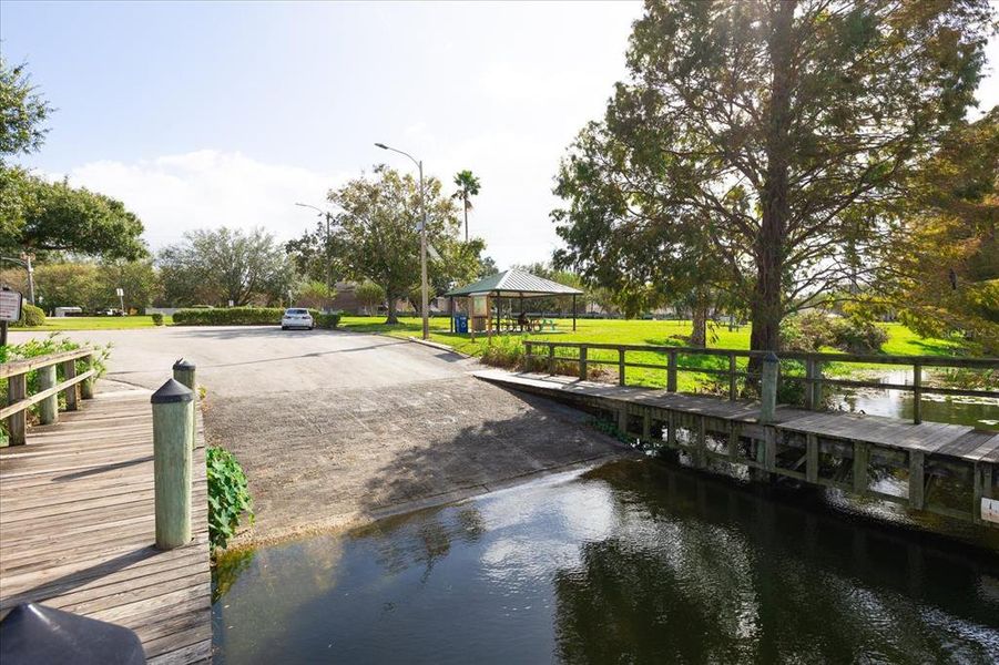 Public boat ramp on Lake Underhill