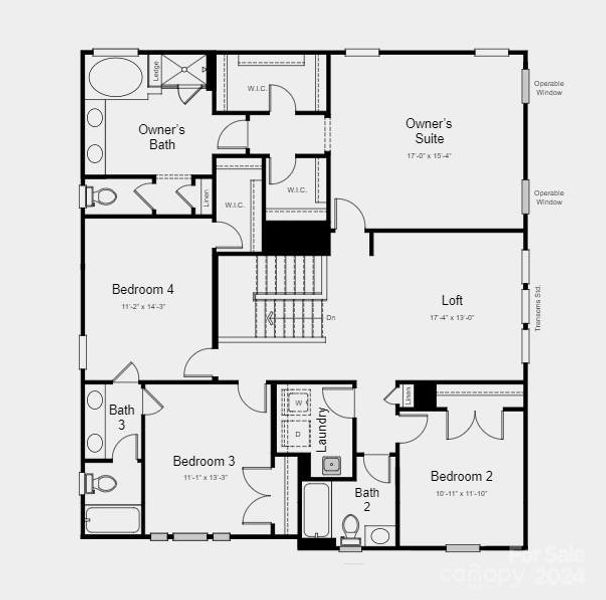 Structural options added include: first floor guest suite with full bath, sunroom, additional windows, laundry tub.