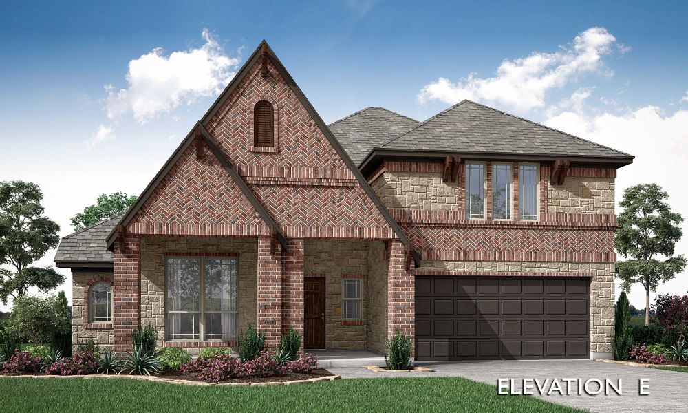 Elevation E. 3,067sf New Home in Waxahachie, TX