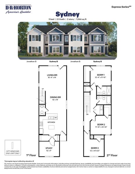 New construction Townhouse house Sydney, 5509 Thornton Road, Raleigh, NC 27616 - photo
