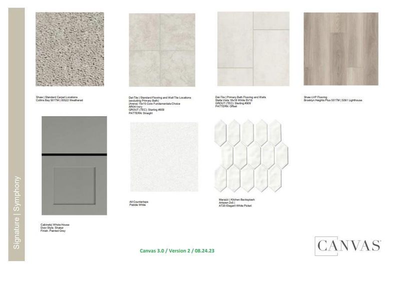 Design Selections ~ Home is under construction design selections are subject to change.