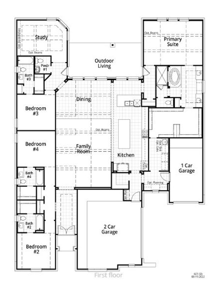 New construction Single-Family house 601 Plan, 117 Villoria Cove, Liberty Hill, TX 78642 - photo