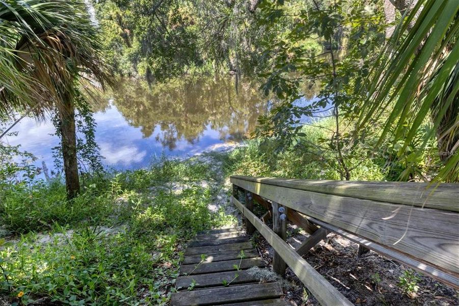 stairway accessible to launch a kayak