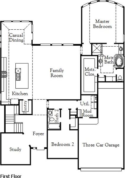 Includes Master Bath Suite Option, Optional Stair Parts, 8' Front Door Option (May Change WindowsPer Plan)