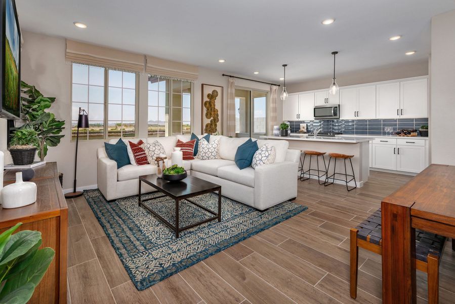 Great Room | Cyan | Greenpointe at Eastmark | New homes in Mesa, Arizona | Landsea Homes