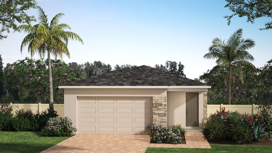 Modern Elevation | Azalea | The Gardens at Waterstone | New Homes in Palm Bay, FL | Landsea Homes