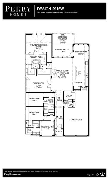 Floor Plan for 2916W