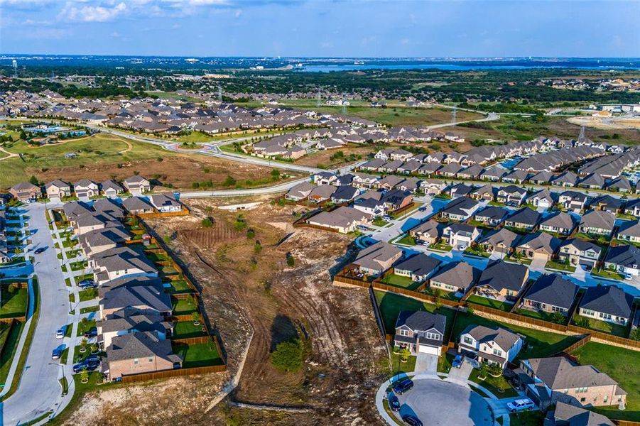 Birds eye view of property