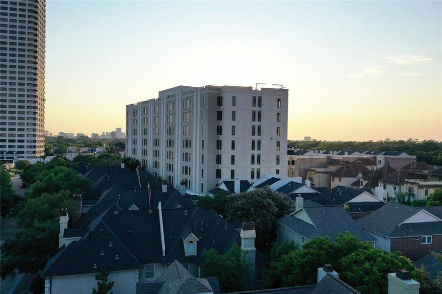 Western-facing toward Uptown/Galleria. Shown at approximate height of 7th Floor. Views shown may not resemble actual unit view.