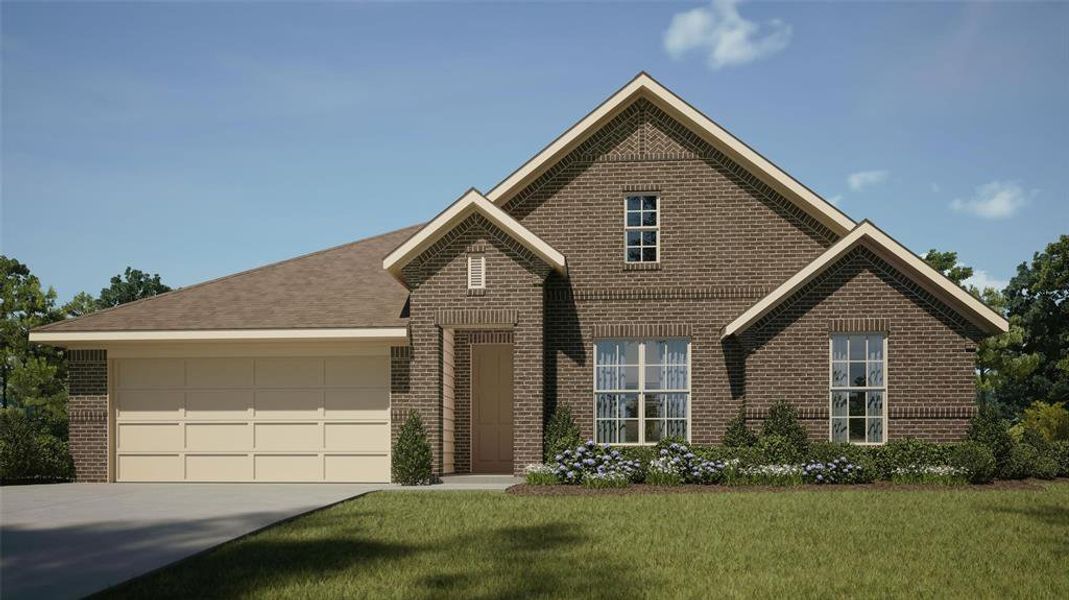 New construction Single-Family house 4016 Cherrybark Drive, Denton, TX 76208 The Odessa- photo