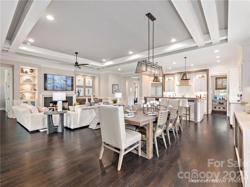 Dining into Kitchen and Great Room