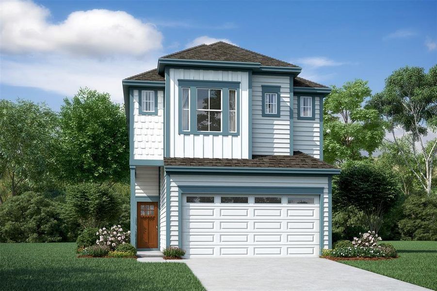 Gorgeous Naples home design by K. Hovnanian Homes with elevation F in beautiful Cloverdale. (*Artist rendering used for illustration purposes only.)