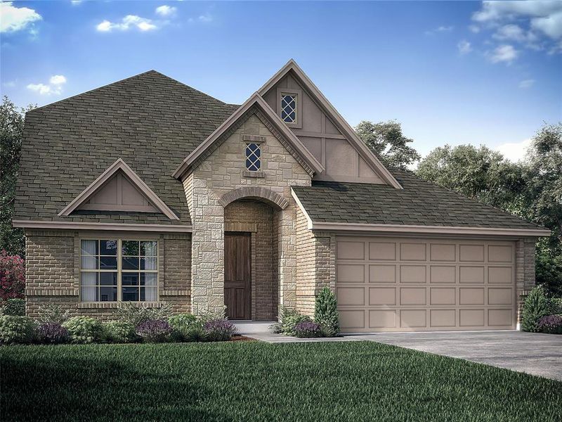 New construction Single-Family house 525 Livia Street, Burleson, TX 76028 Trenton - Front Entry- photo
