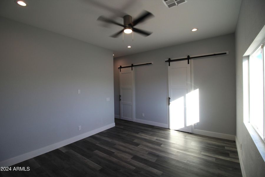 Owner's Suite with Barn Doors