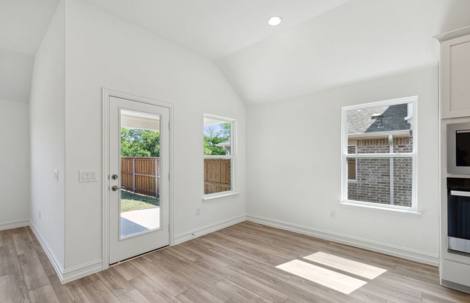 Dining nook off kitchen