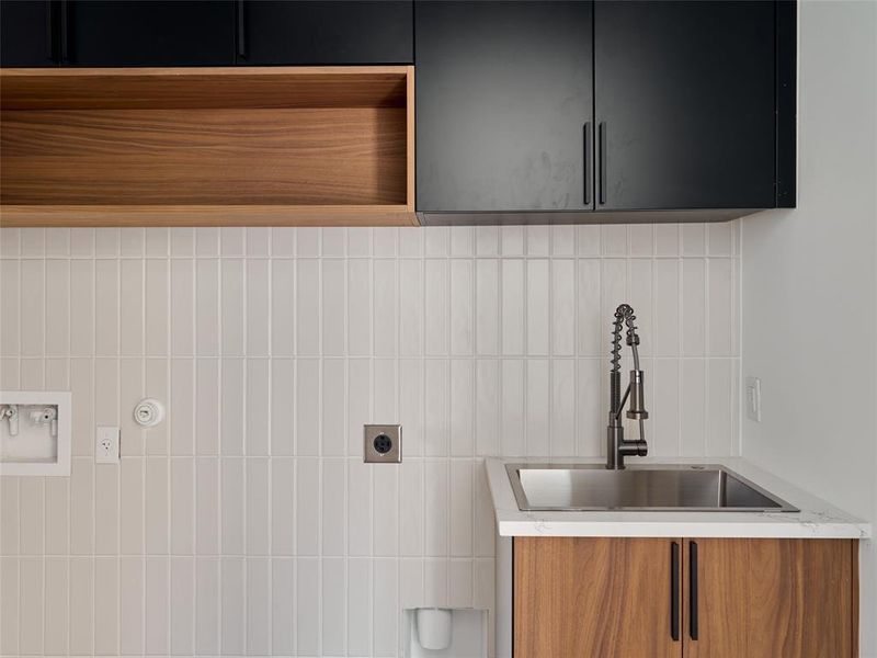 Laundry Room w/ Sink and Storage