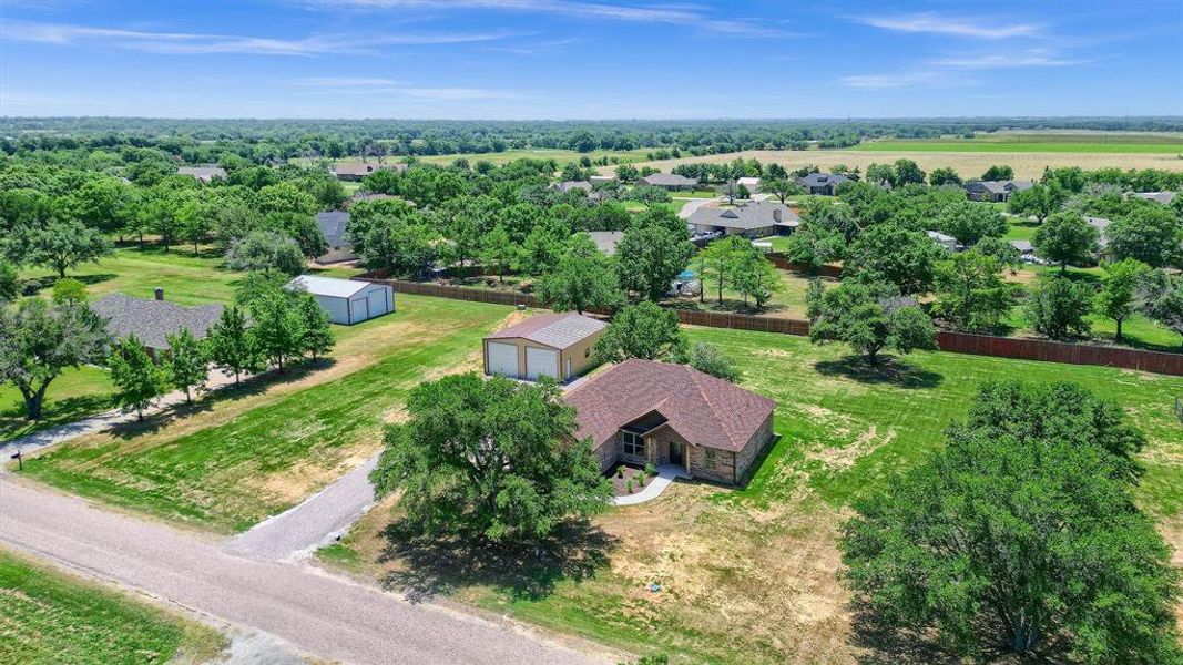 Birds eye view of property