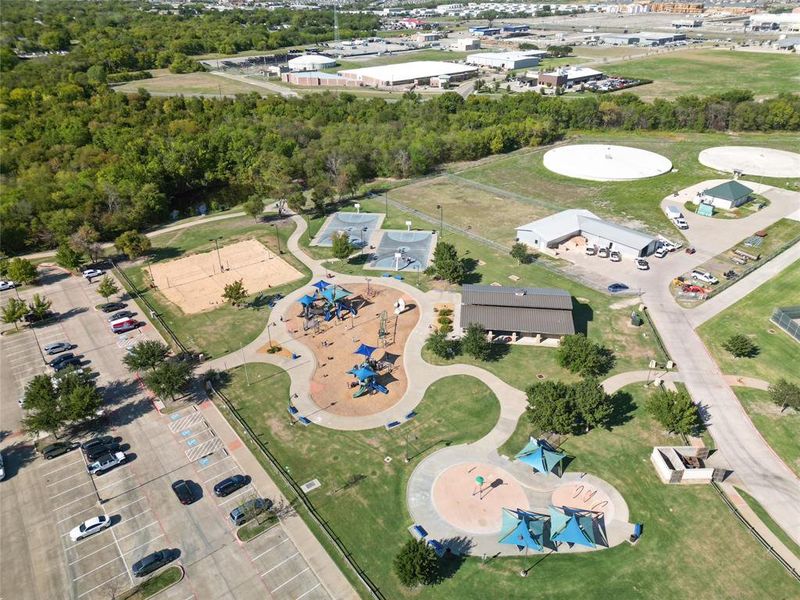 Birds eye view of property