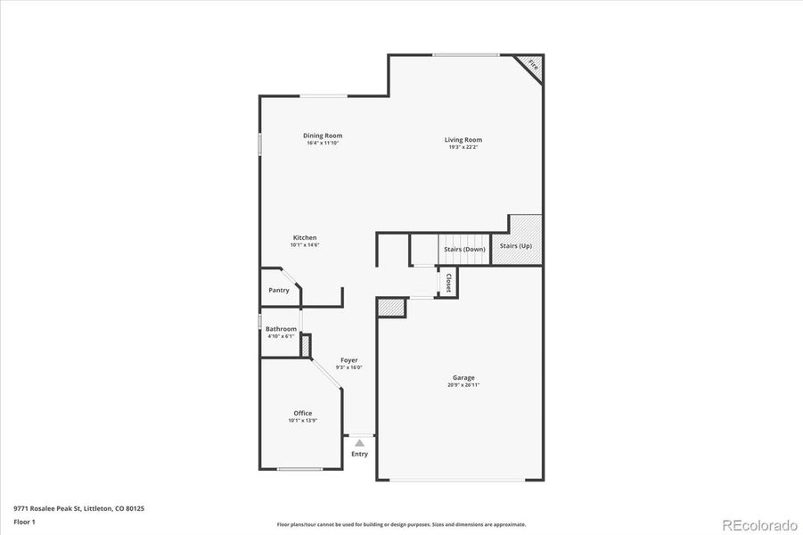 Main level floor plan