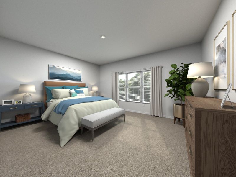 Rendering of Primary Bedroom in Kellen Floorplan