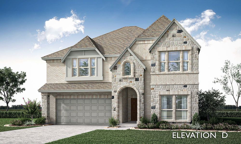 Elevation D. 3,557sf New Home in Joshua, TX
