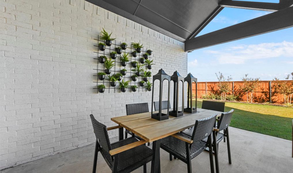 Spacious covered patio