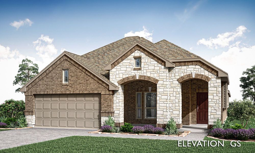 Elevation GS. Dogwood III New Home in Waxahachie, TX