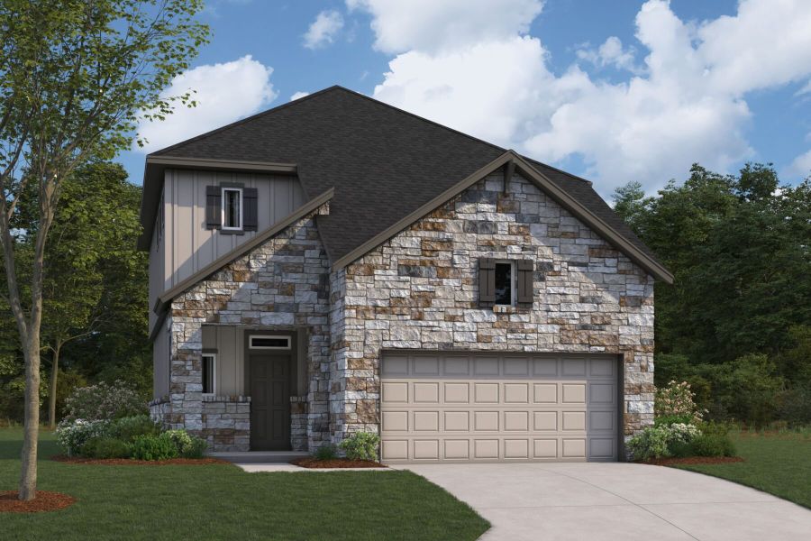 New construction Single-Family house 11808 Seaside Woods Drive, Austin, TX 78747 Vienna - Central Series- photo