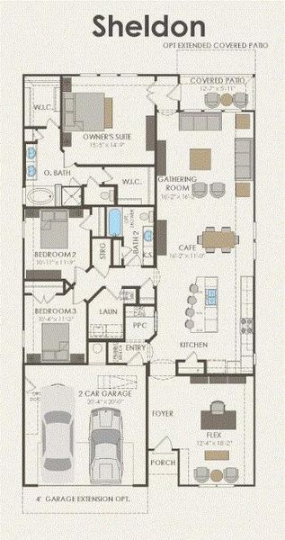 Pulte Homes, Sheldon floor plan