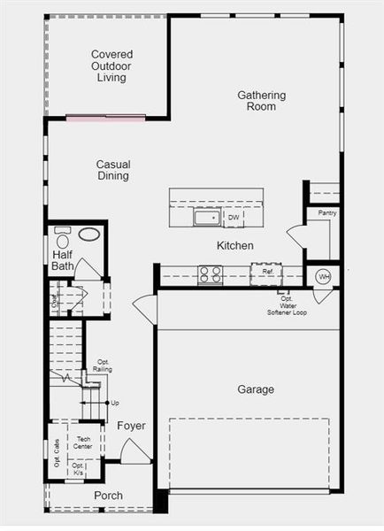 Structural options include: sliding glass door.