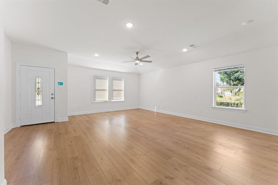 View of living room from kitchen