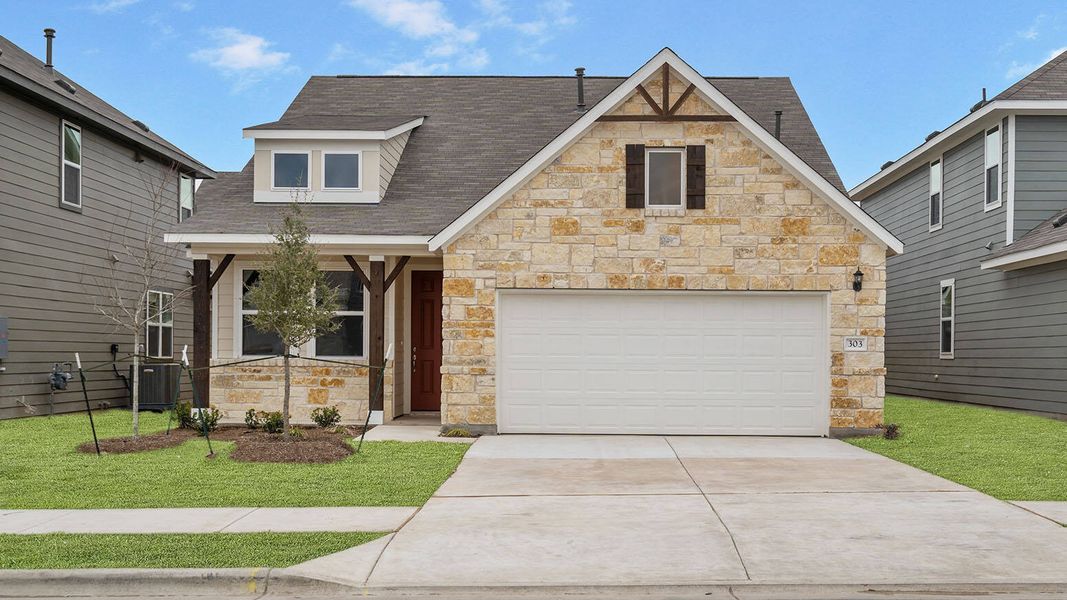 New construction Single-Family house Brodie, 104 Palo Brea Loop, Hutto, TX 78634 - photo